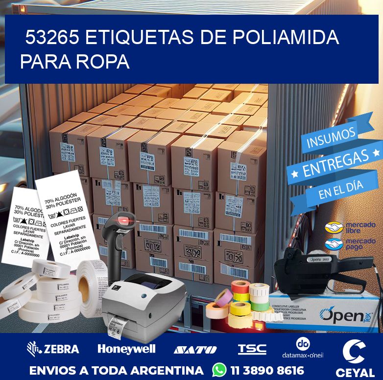 53265 ETIQUETAS DE POLIAMIDA PARA ROPA