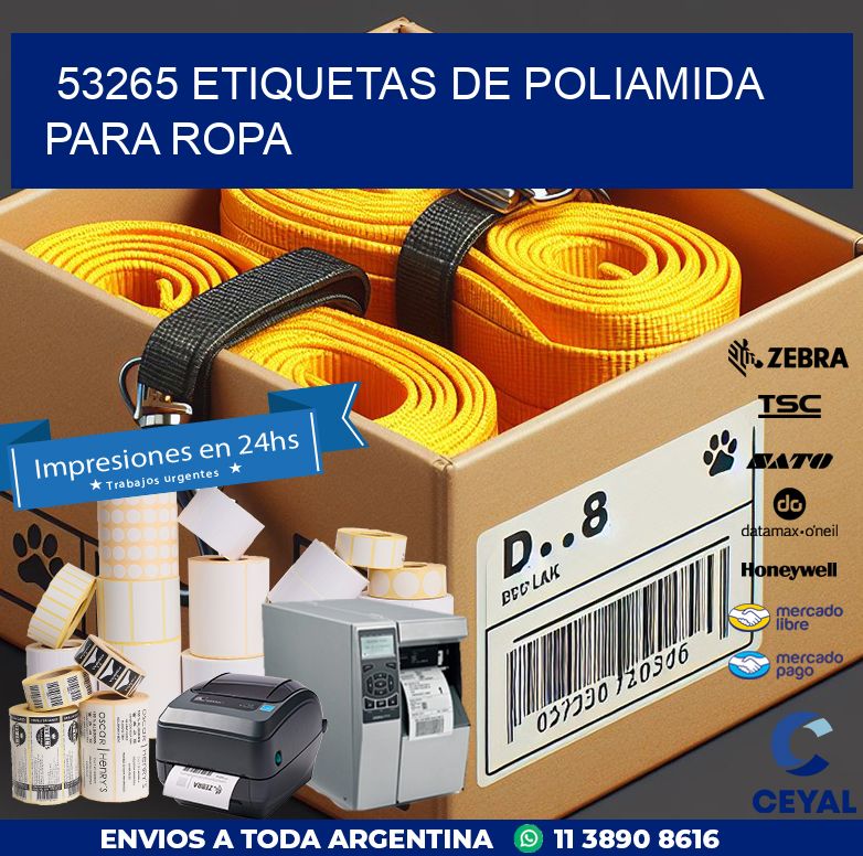 53265 ETIQUETAS DE POLIAMIDA PARA ROPA