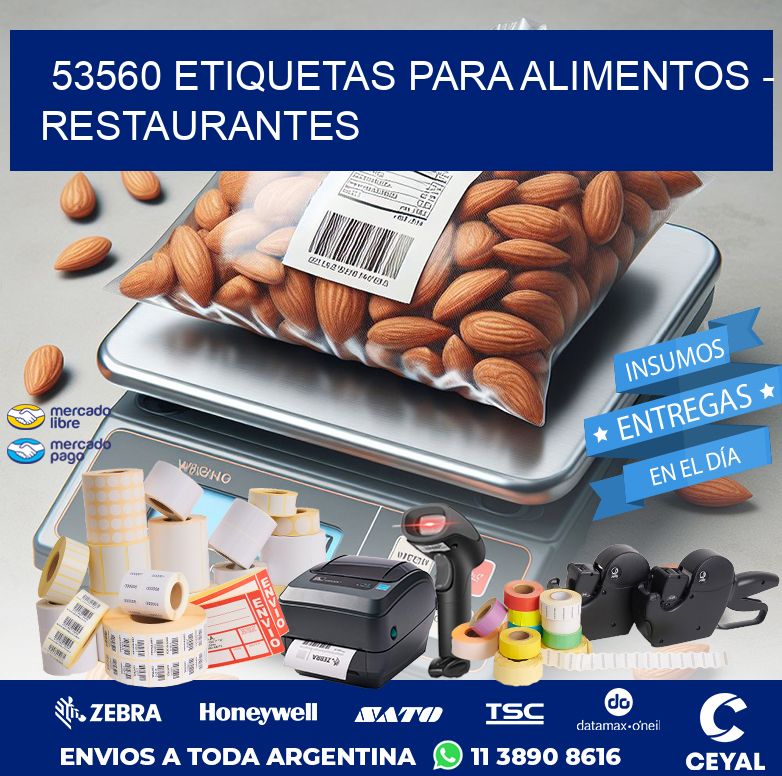 53560 ETIQUETAS PARA ALIMENTOS - RESTAURANTES