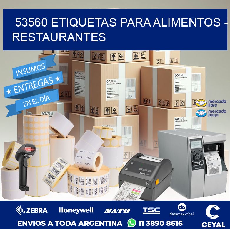 53560 ETIQUETAS PARA ALIMENTOS - RESTAURANTES