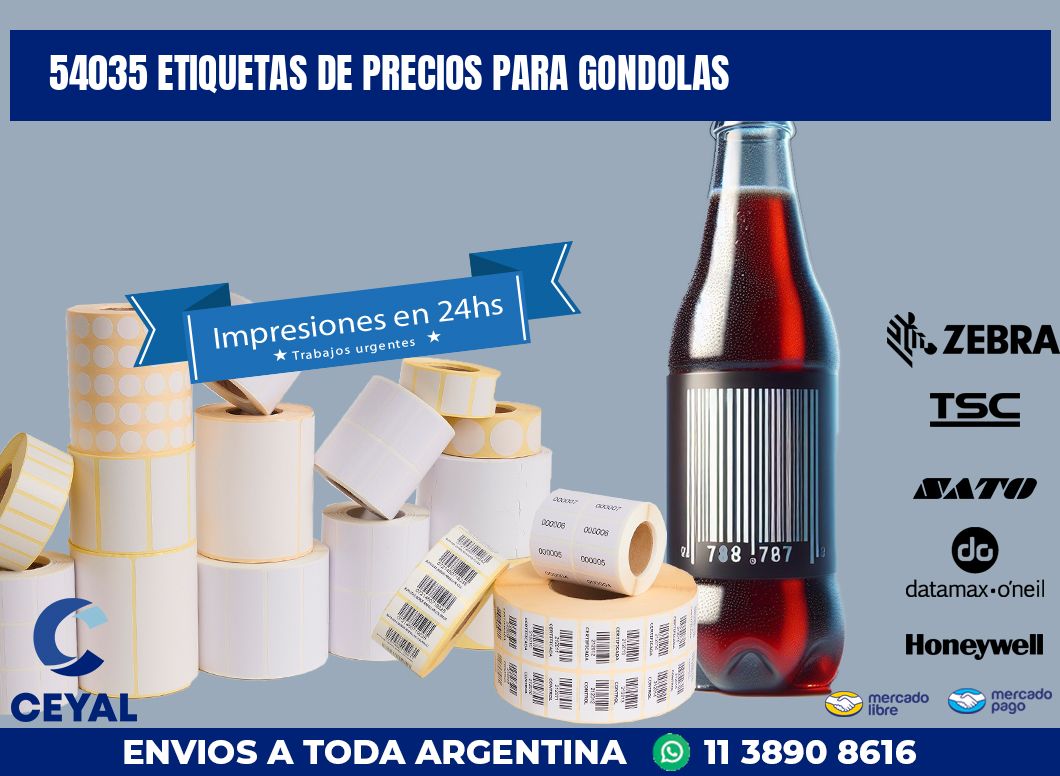 54035 ETIQUETAS DE PRECIOS PARA GONDOLAS