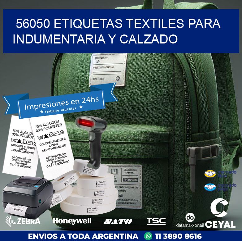 56050 ETIQUETAS TEXTILES PARA INDUMENTARIA Y CALZADO