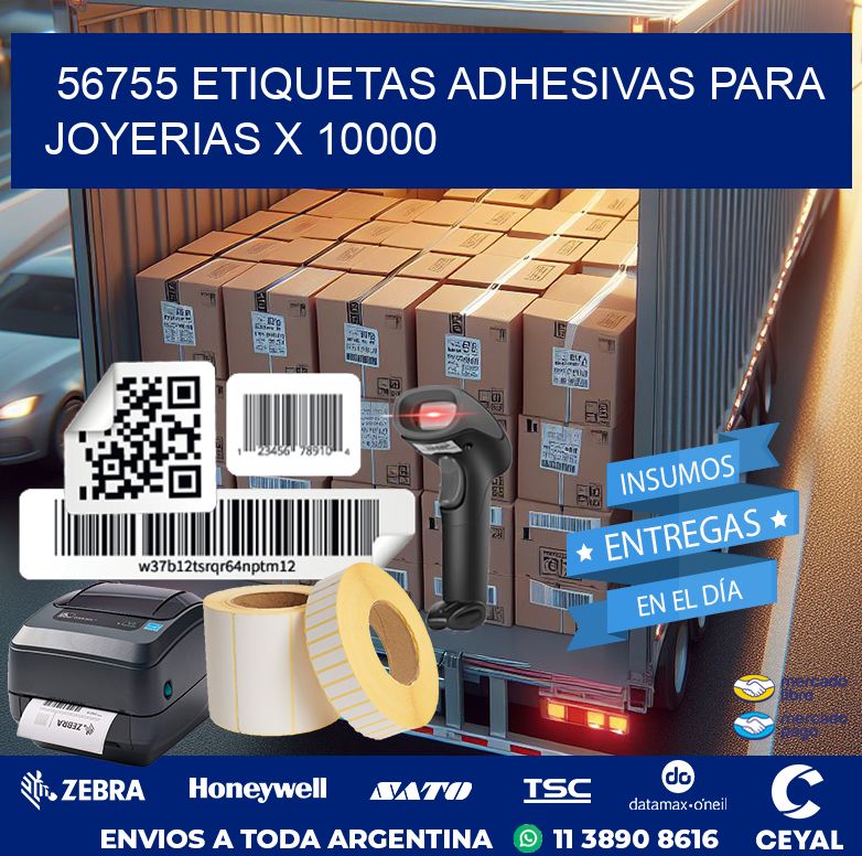 56755 ETIQUETAS ADHESIVAS PARA JOYERIAS X 10000