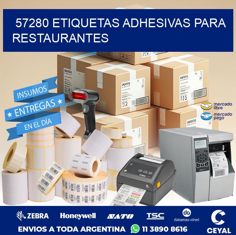 57280 ETIQUETAS ADHESIVAS PARA RESTAURANTES