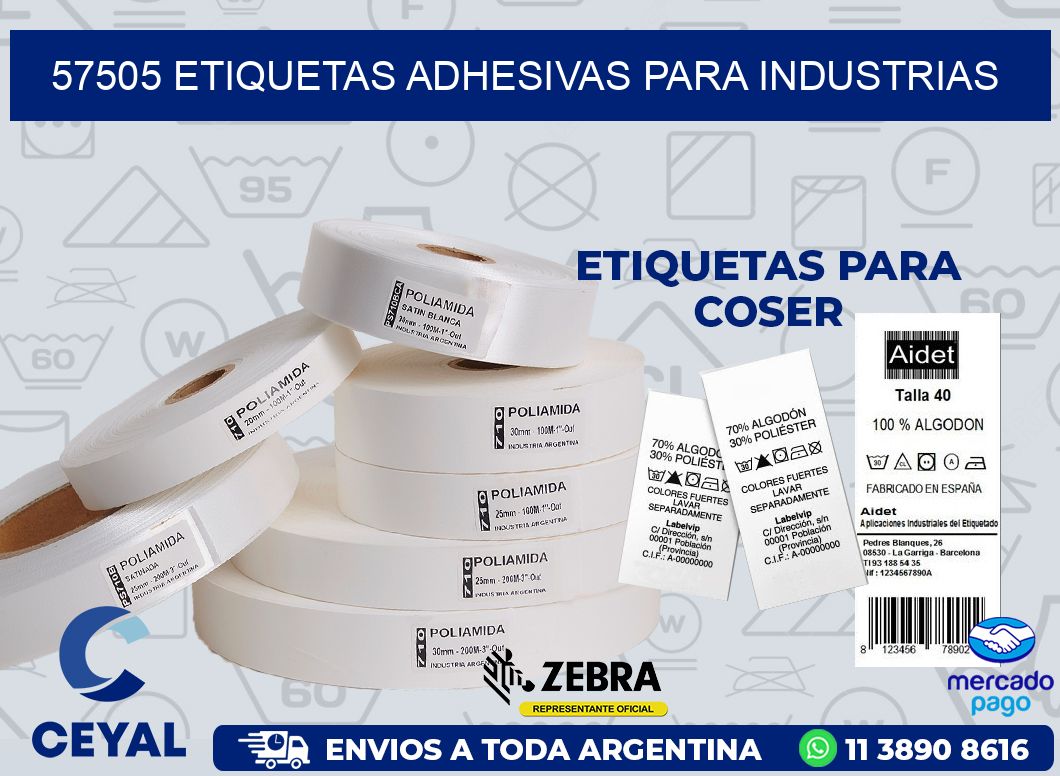 57505 ETIQUETAS ADHESIVAS PARA INDUSTRIAS