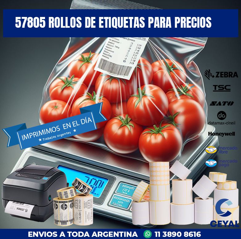 57805 ROLLOS DE ETIQUETAS PARA PRECIOS