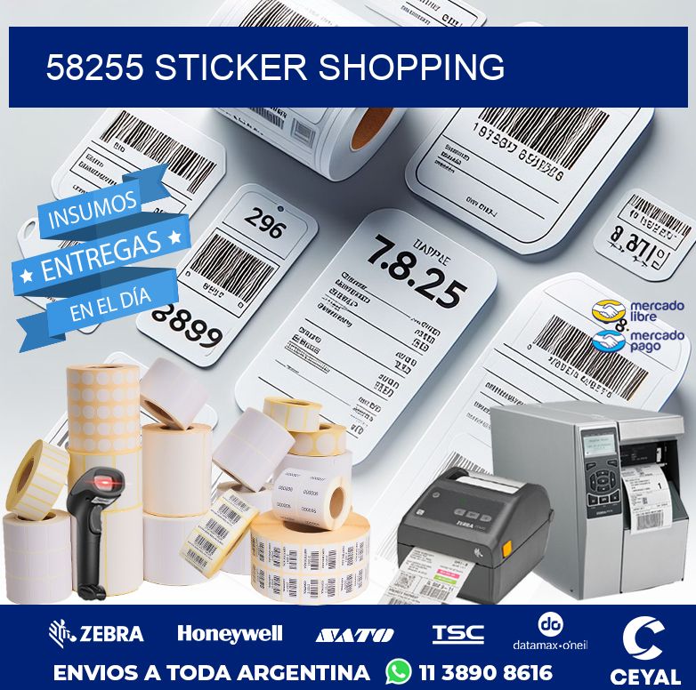 58255 STICKER SHOPPING