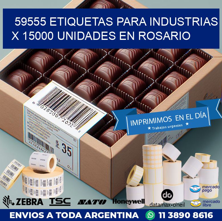 59555 ETIQUETAS PARA INDUSTRIAS x 15000 UNIDADES EN ROSARIO