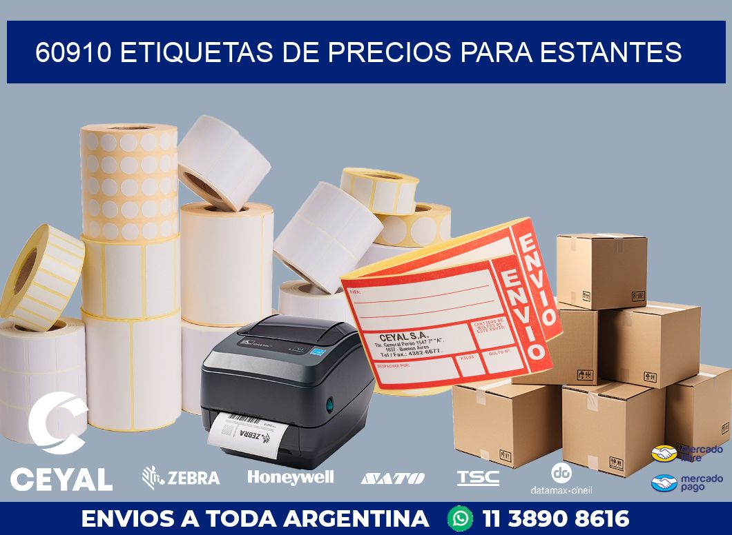 60910 ETIQUETAS DE PRECIOS PARA ESTANTES