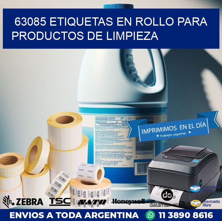 63085 ETIQUETAS EN ROLLO PARA PRODUCTOS DE LIMPIEZA
