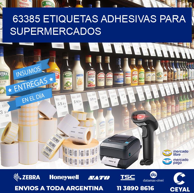 63385 ETIQUETAS ADHESIVAS PARA SUPERMERCADOS
