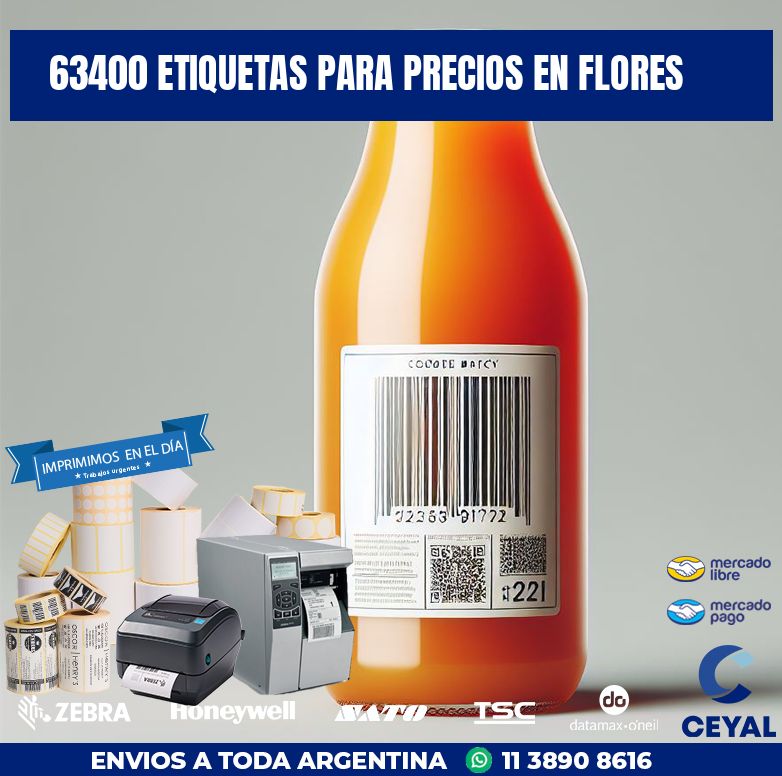 63400 ETIQUETAS PARA PRECIOS EN FLORES