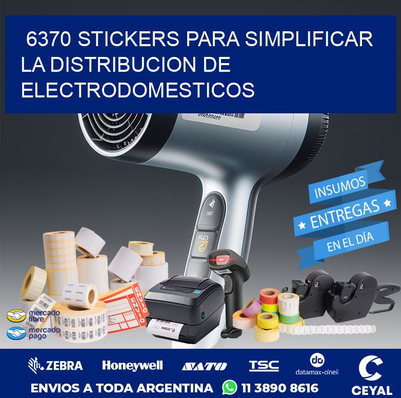 6370 STICKERS PARA SIMPLIFICAR LA DISTRIBUCION DE ELECTRODOMESTICOS