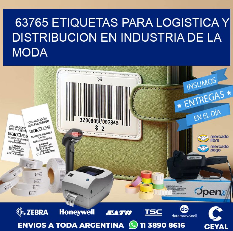 63765 ETIQUETAS PARA LOGISTICA Y DISTRIBUCION EN INDUSTRIA DE LA MODA