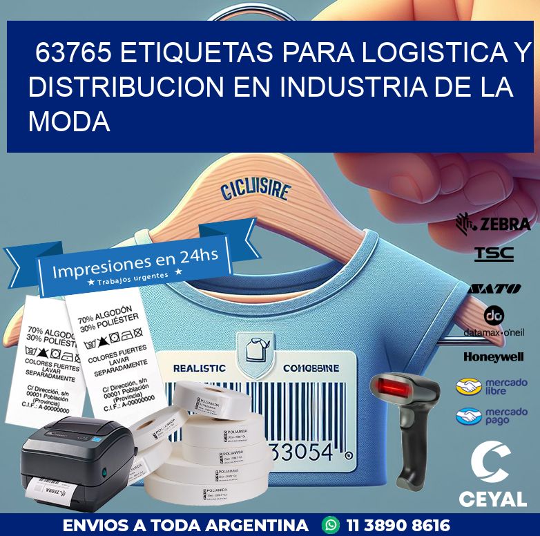 63765 ETIQUETAS PARA LOGISTICA Y DISTRIBUCION EN INDUSTRIA DE LA MODA