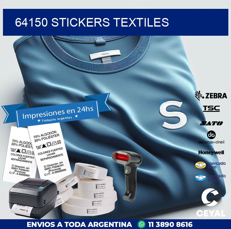 64150 STICKERS TEXTILES