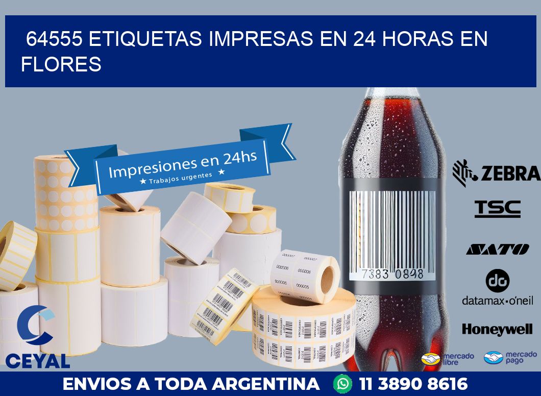 64555 ETIQUETAS IMPRESAS EN 24 HORAS EN FLORES