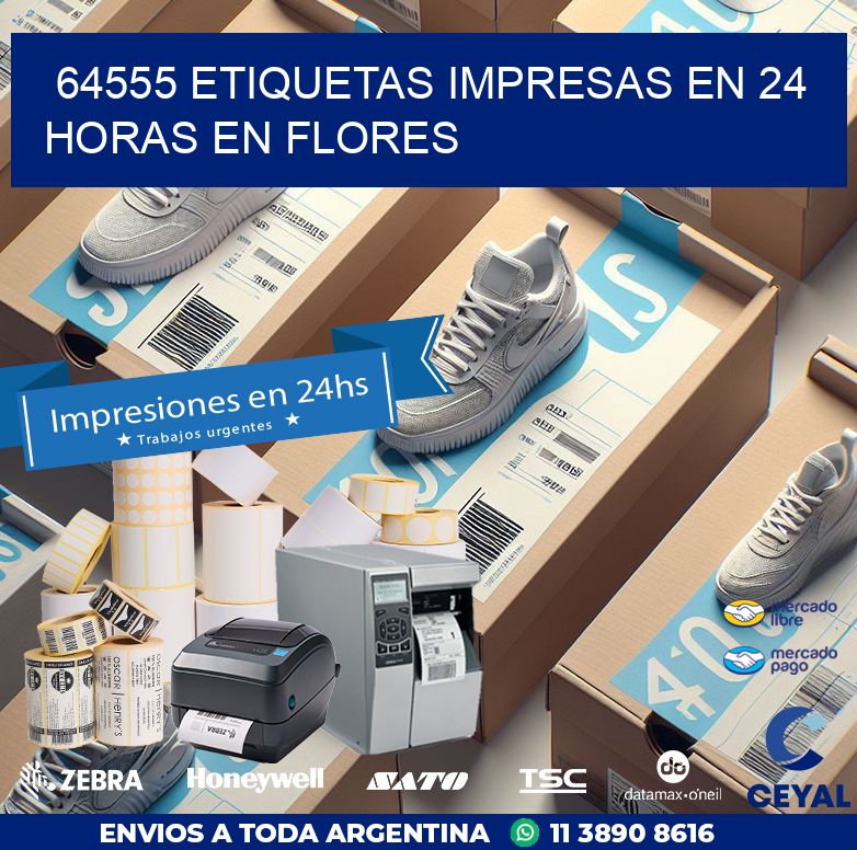 64555 ETIQUETAS IMPRESAS EN 24 HORAS EN FLORES