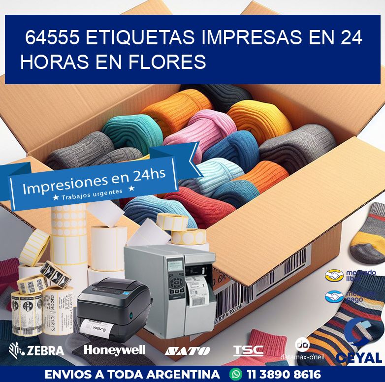 64555 ETIQUETAS IMPRESAS EN 24 HORAS EN FLORES
