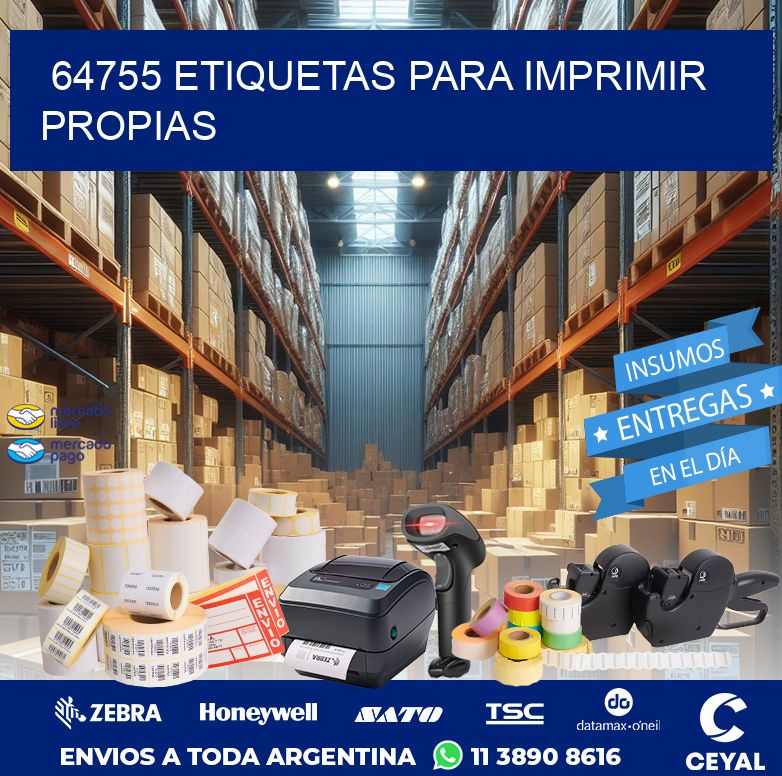 64755 ETIQUETAS PARA IMPRIMIR PROPIAS