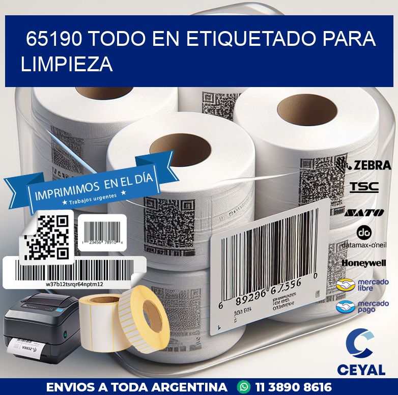 65190 TODO EN ETIQUETADO PARA LIMPIEZA