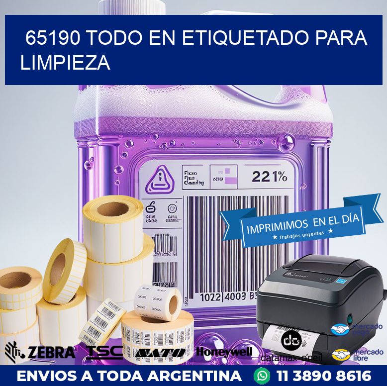 65190 TODO EN ETIQUETADO PARA LIMPIEZA