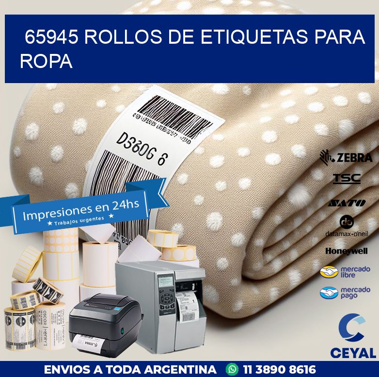 65945 ROLLOS DE ETIQUETAS PARA ROPA