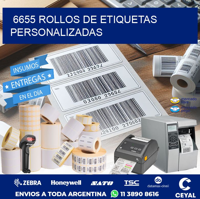 6655 ROLLOS DE ETIQUETAS PERSONALIZADAS