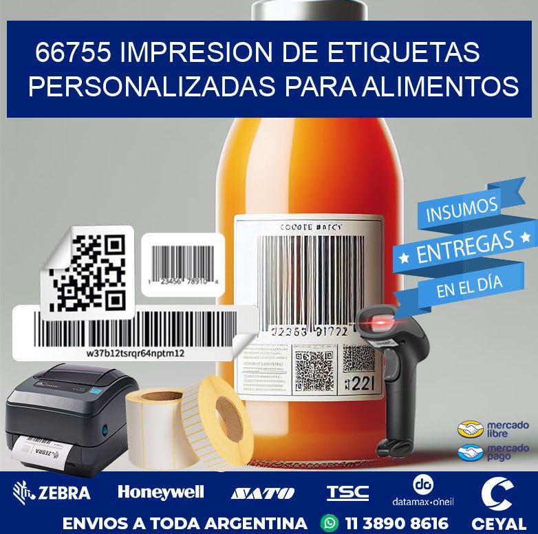 66755 IMPRESION DE ETIQUETAS PERSONALIZADAS PARA ALIMENTOS