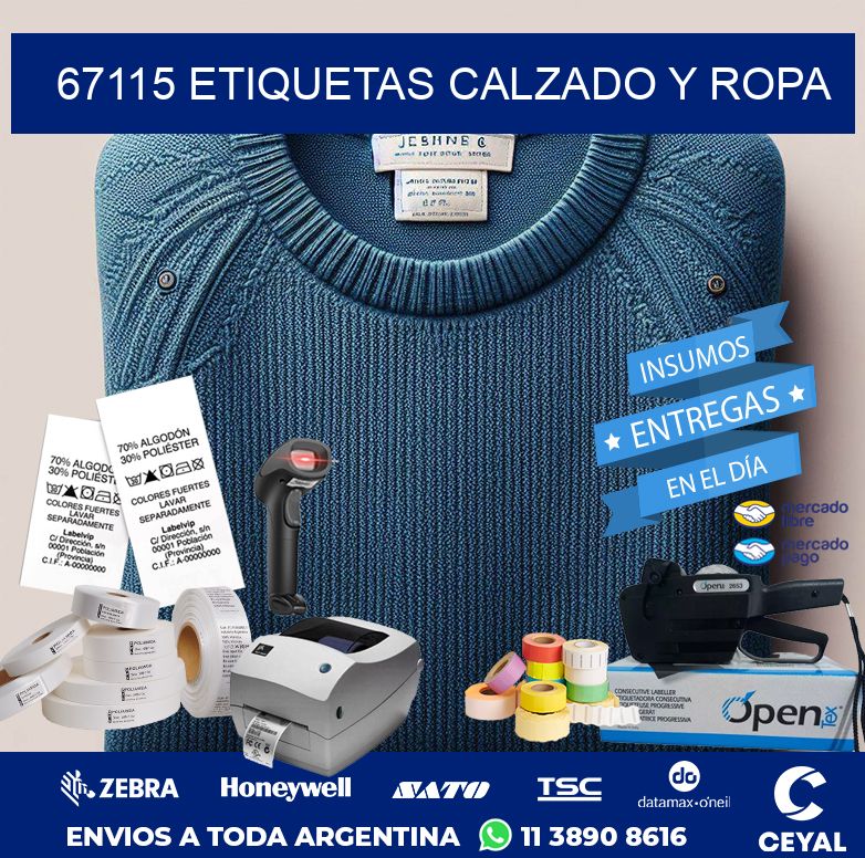 67115 ETIQUETAS CALZADO Y ROPA