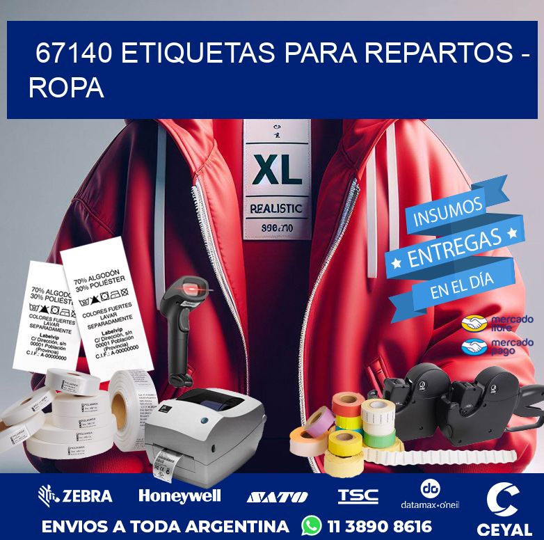 67140 ETIQUETAS PARA REPARTOS – ROPA