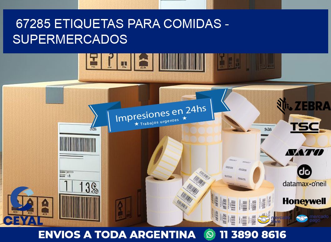 67285 ETIQUETAS PARA COMIDAS - SUPERMERCADOS