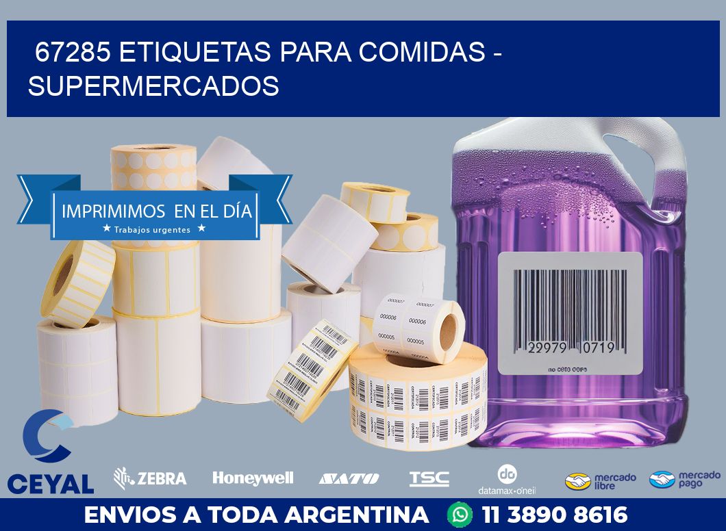 67285 ETIQUETAS PARA COMIDAS - SUPERMERCADOS