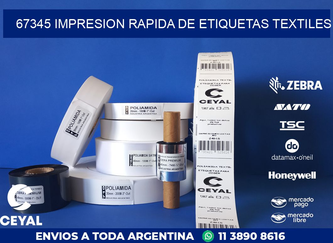 67345 IMPRESION RAPIDA DE ETIQUETAS TEXTILES