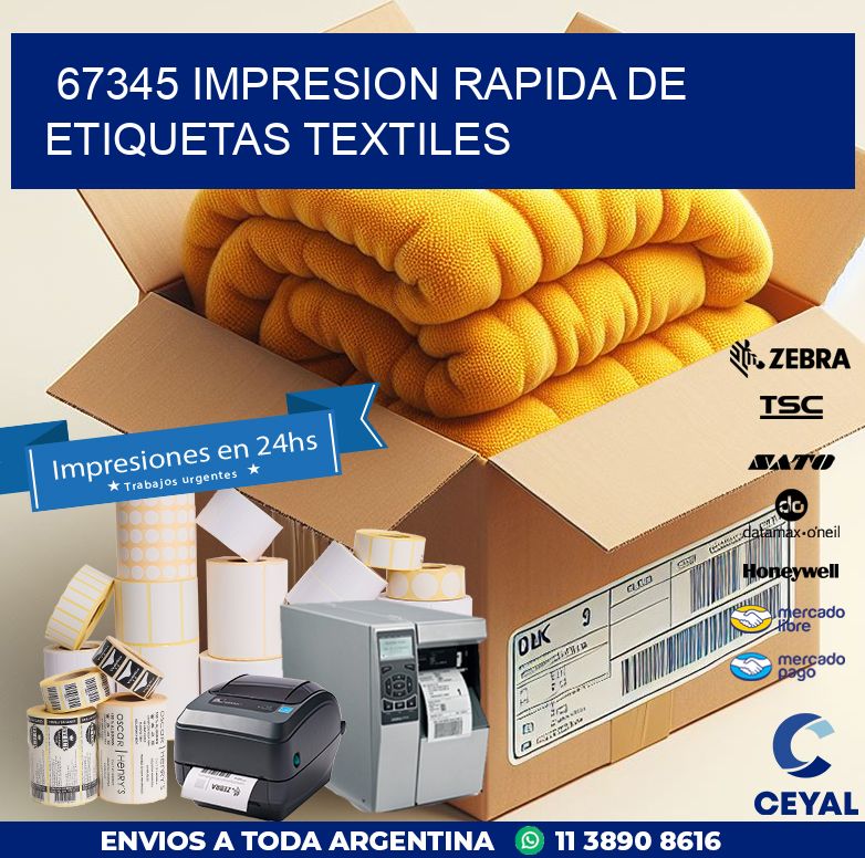 67345 IMPRESION RAPIDA DE ETIQUETAS TEXTILES