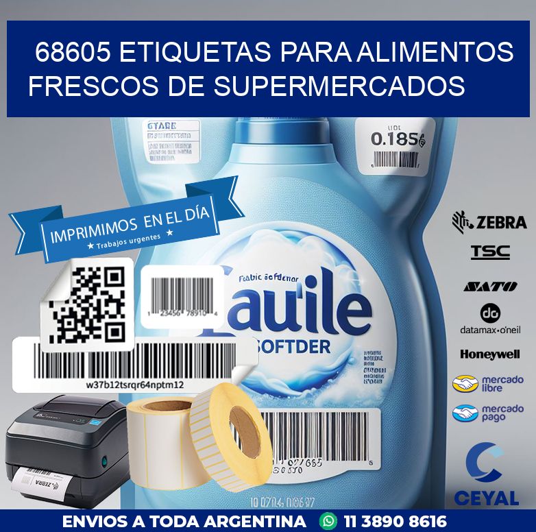 68605 ETIQUETAS PARA ALIMENTOS FRESCOS DE SUPERMERCADOS