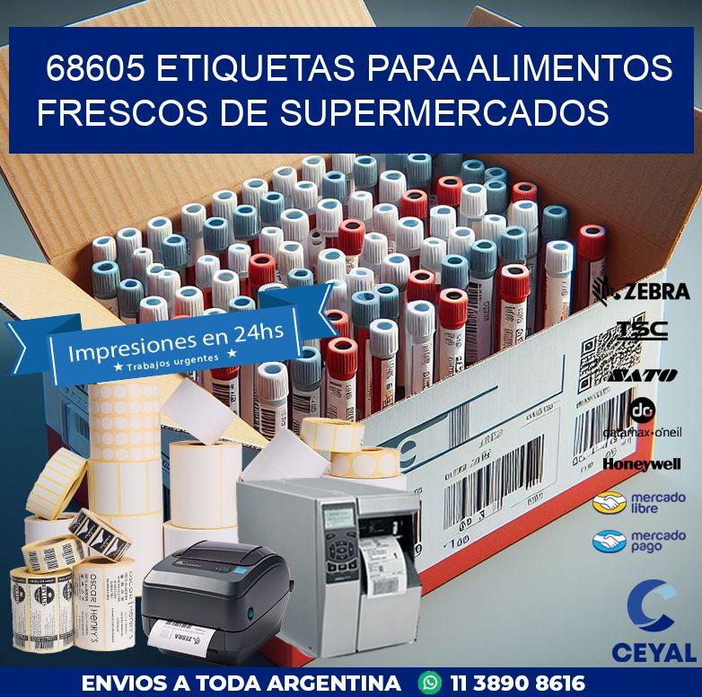 68605 ETIQUETAS PARA ALIMENTOS FRESCOS DE SUPERMERCADOS