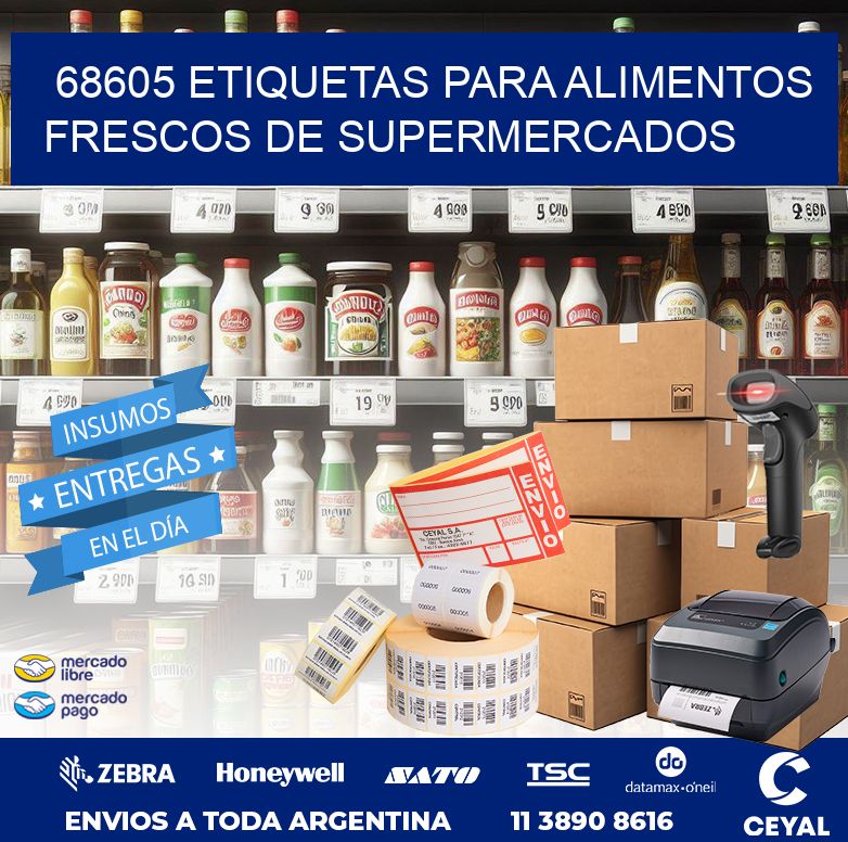 68605 ETIQUETAS PARA ALIMENTOS FRESCOS DE SUPERMERCADOS
