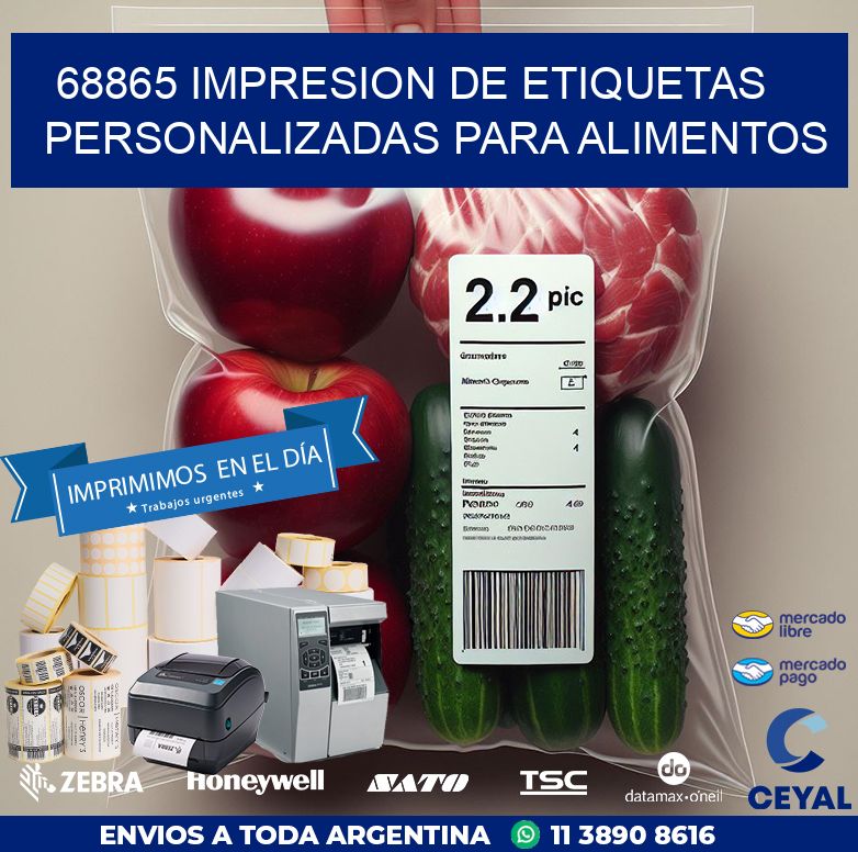 68865 IMPRESION DE ETIQUETAS PERSONALIZADAS PARA ALIMENTOS