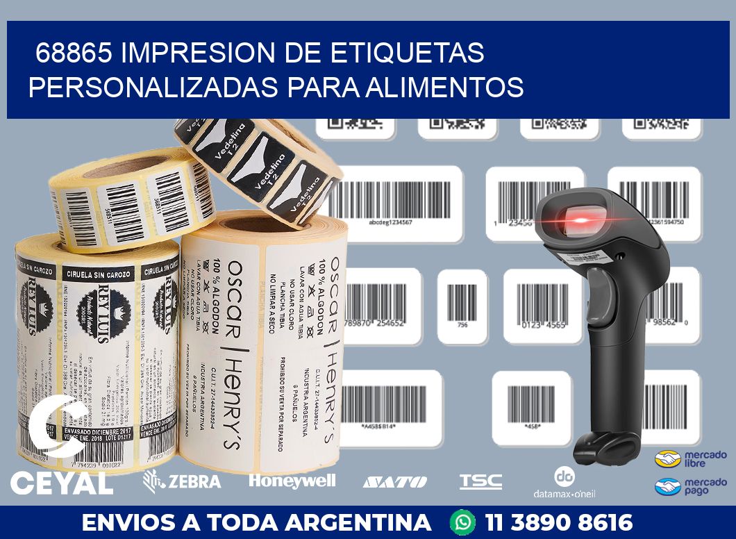 68865 IMPRESION DE ETIQUETAS PERSONALIZADAS PARA ALIMENTOS