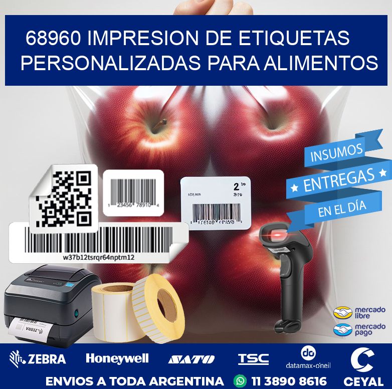 68960 IMPRESION DE ETIQUETAS PERSONALIZADAS PARA ALIMENTOS