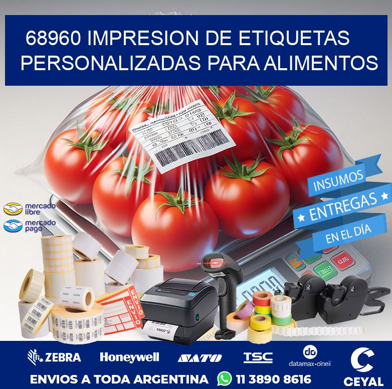 68960 IMPRESION DE ETIQUETAS PERSONALIZADAS PARA ALIMENTOS