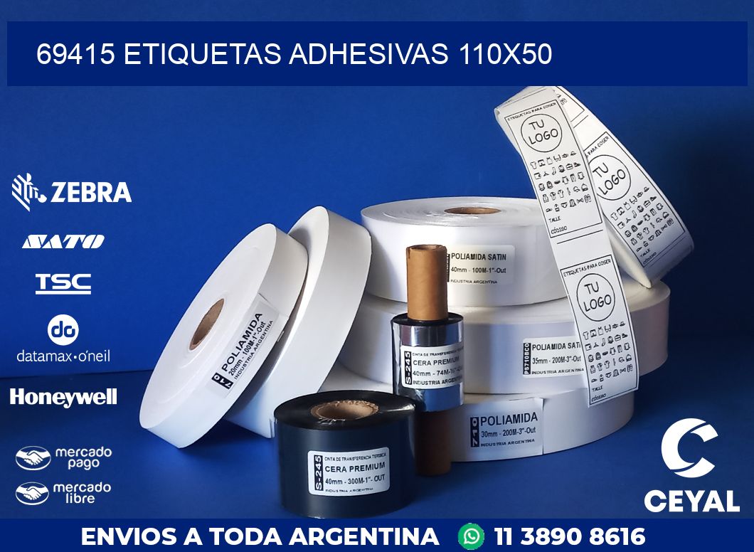 69415 ETIQUETAS ADHESIVAS 110X50