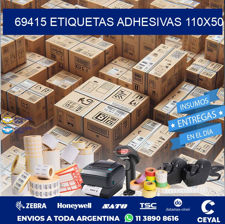 69415 ETIQUETAS ADHESIVAS 110X50