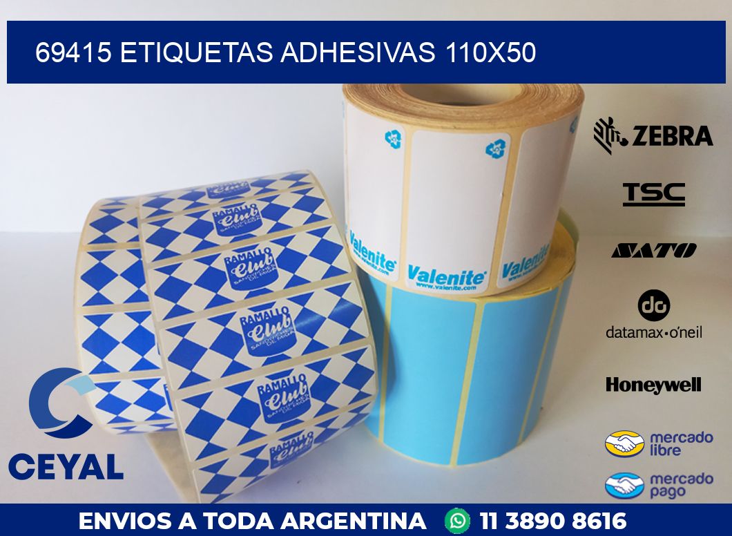 69415 ETIQUETAS ADHESIVAS 110X50