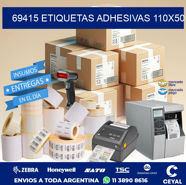 69415 ETIQUETAS ADHESIVAS 110X50