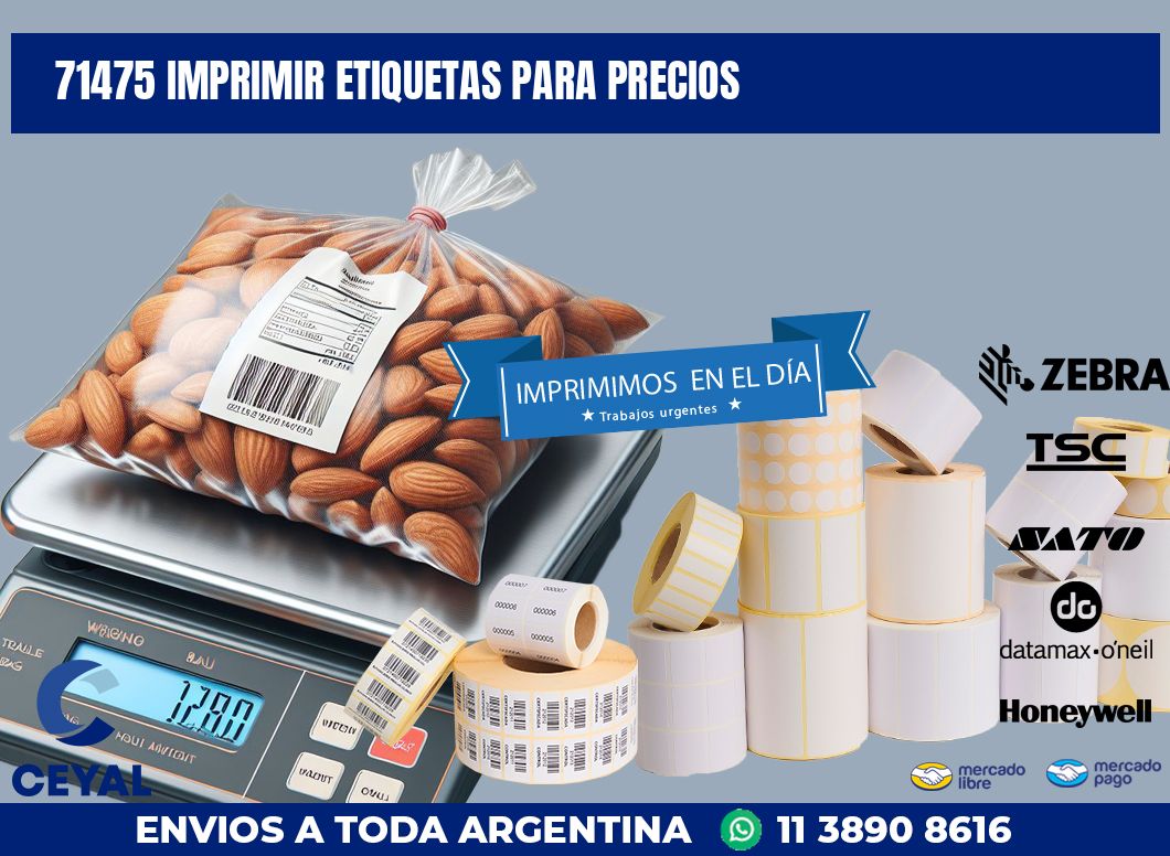 71475 IMPRIMIR ETIQUETAS PARA PRECIOS