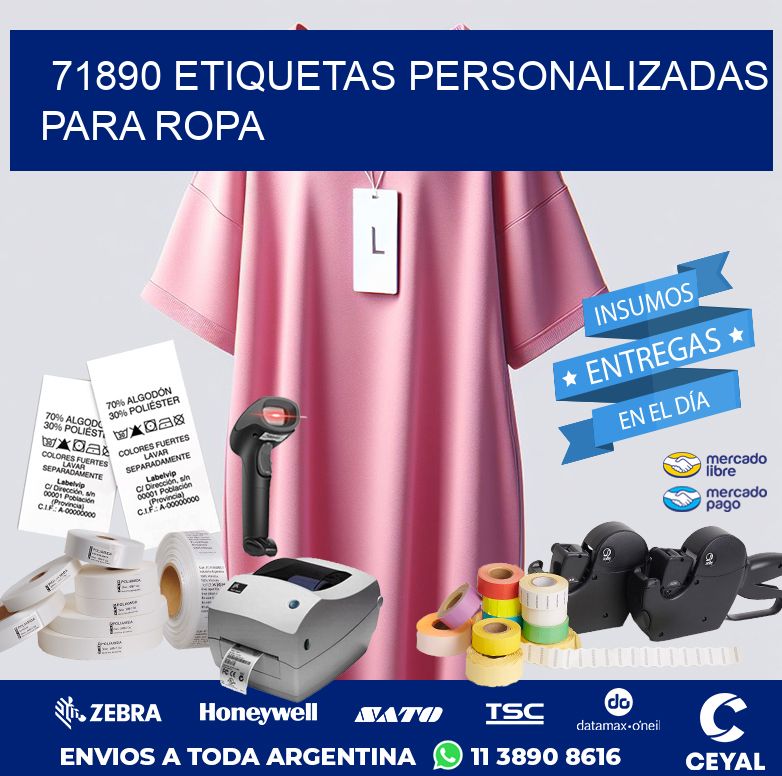 71890 ETIQUETAS PERSONALIZADAS PARA ROPA