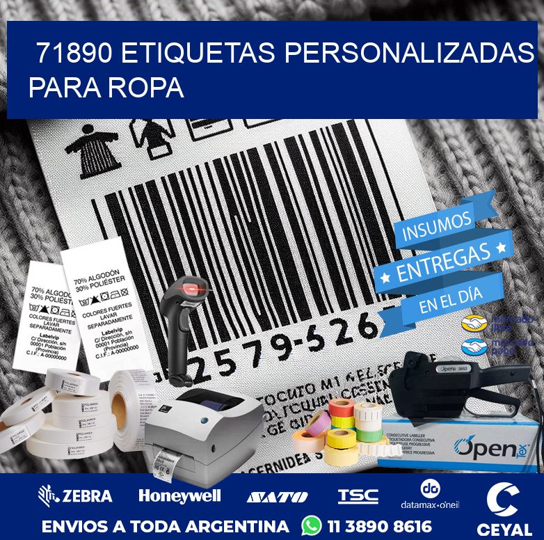 71890 ETIQUETAS PERSONALIZADAS PARA ROPA