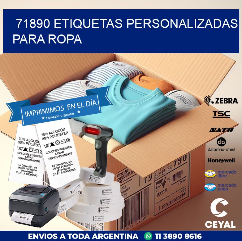 71890 ETIQUETAS PERSONALIZADAS PARA ROPA